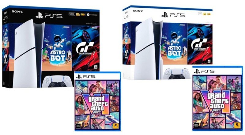 Pré-Venda Bundle Console PlayStation 5 Slim Digital + 2 Jogos + GTA VI