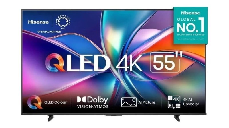 Smart Tv 55 4k UHD Qled 55q6qv HDR10 Dolby Atmos Vidaa U9 Hisense