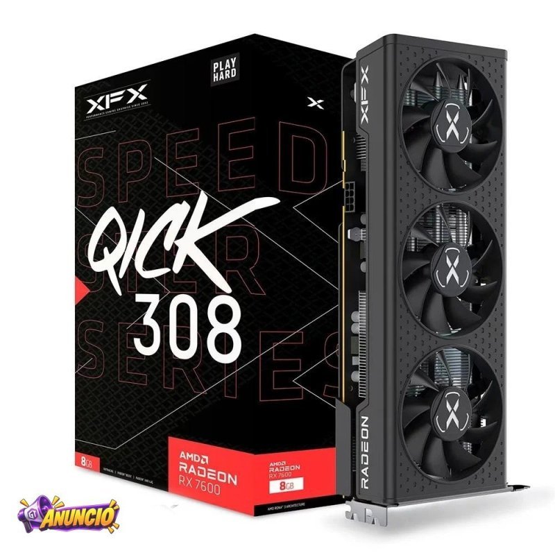 Placa De Video Rx 7600 Series Graphics Cards Xfx Amd Radeon 8GB Gddr6 Rx 76Pqickby