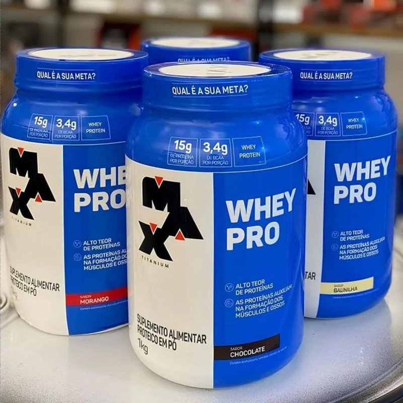 Proteína Max Titanium Whey Pro Sabor Morango