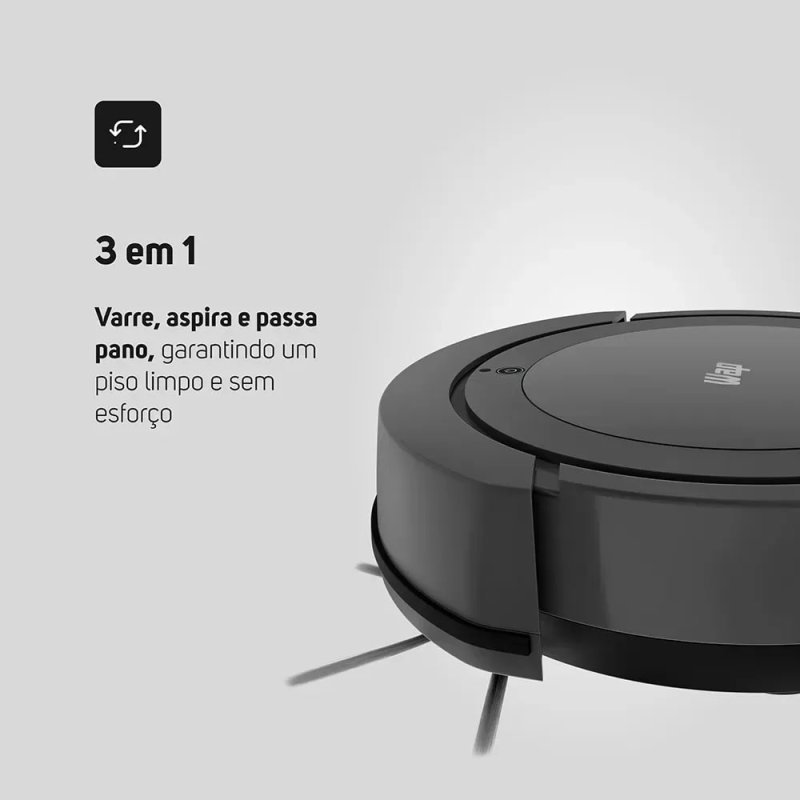 Robô Aspirador WAP 3 em 1 Varre Aspira Passa Pano Bivolt (W200)