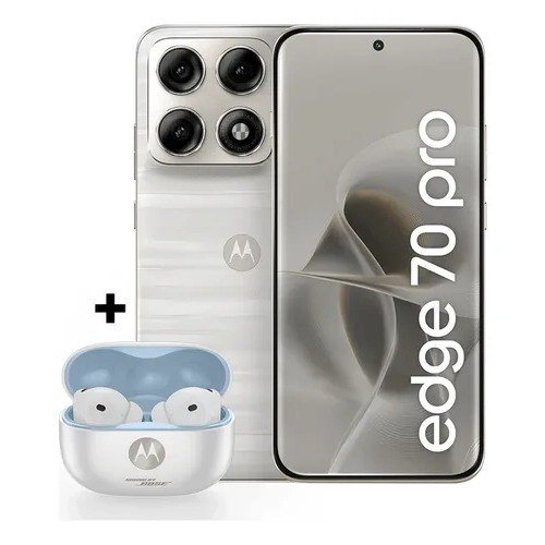 Kit Smartphone Motorola Edge 70 Pro 5g 256GB Branco + Moto Buds 2 Plus Bose Branco