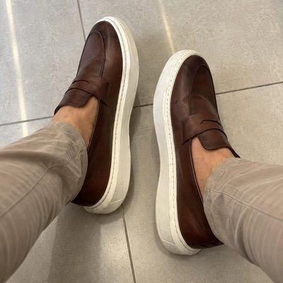 Sapato Loafer Masculino Mocassim Couro Casual Comfort Luxo