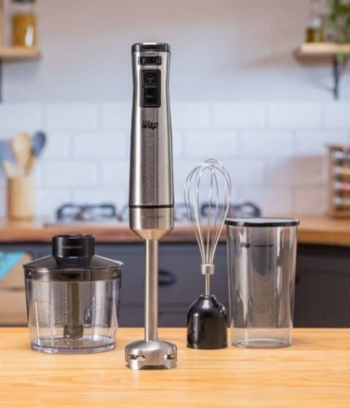 WAP Mixer Elétrico 3 em 1 com Processador, Miniprocessador e Batedor de Clara em Inox Prosdócimo WM1 600W 127V + Frete Grátis