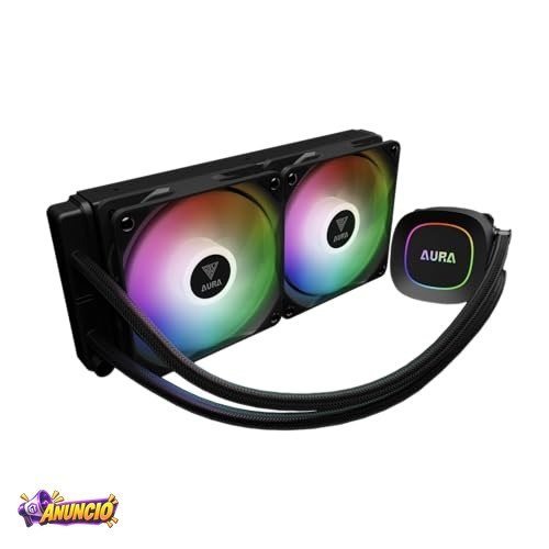 Water Cooler Gamdias Aura GL240 240mm ARGB Preto Compatível Intel LGA 1851 AMD AM5
