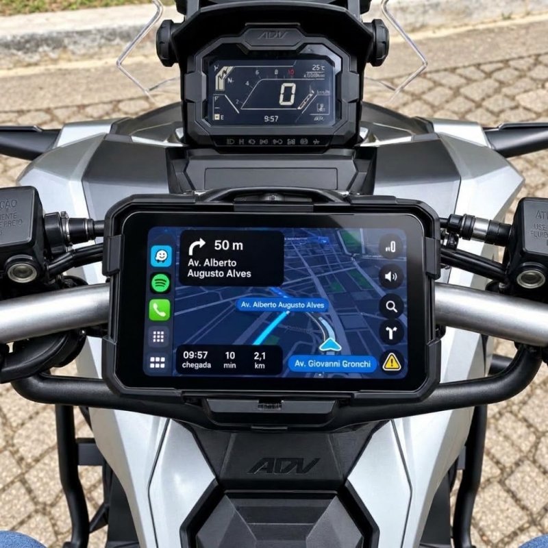 Multimídia Pro Motoca com GPS pra localizar o endereço