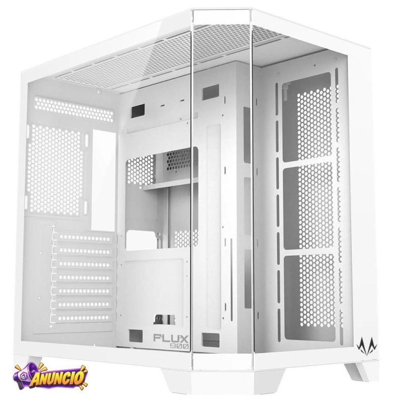 Gabinete Gamer Spectrum FLUX 900, Mid Tower, Vidro Temperado, ATX, Sem Fans, Sem Fonte, Branco