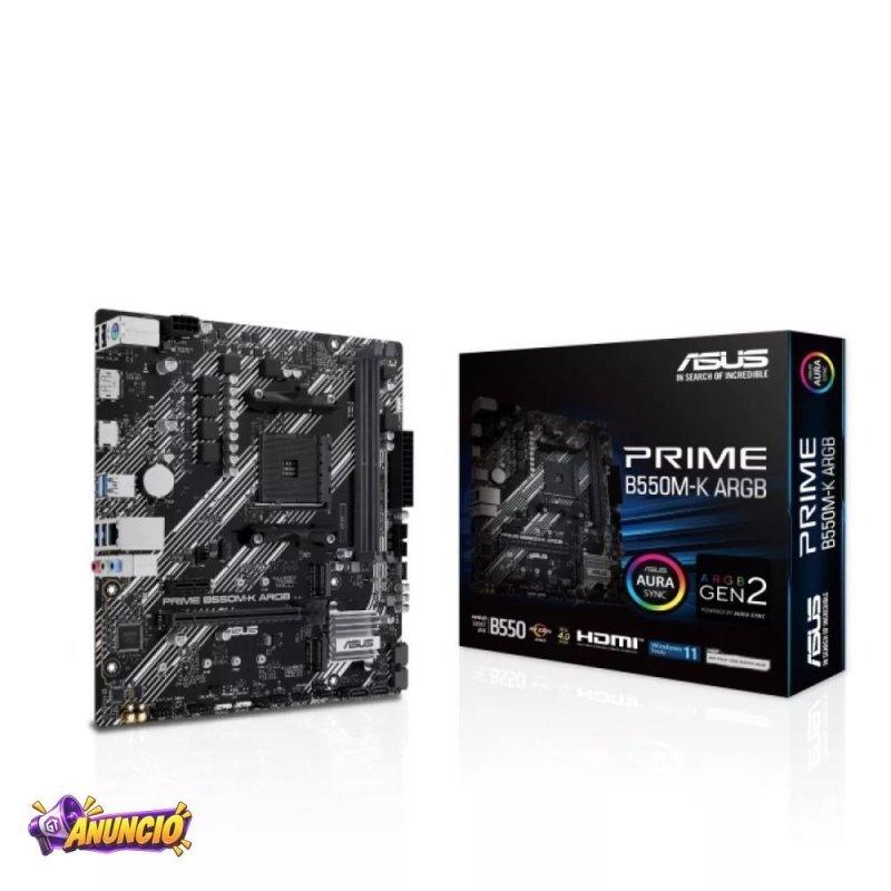 Placa Mãe Asus Prime B550M-K ARGB 90MB1GC0-M0EAY0