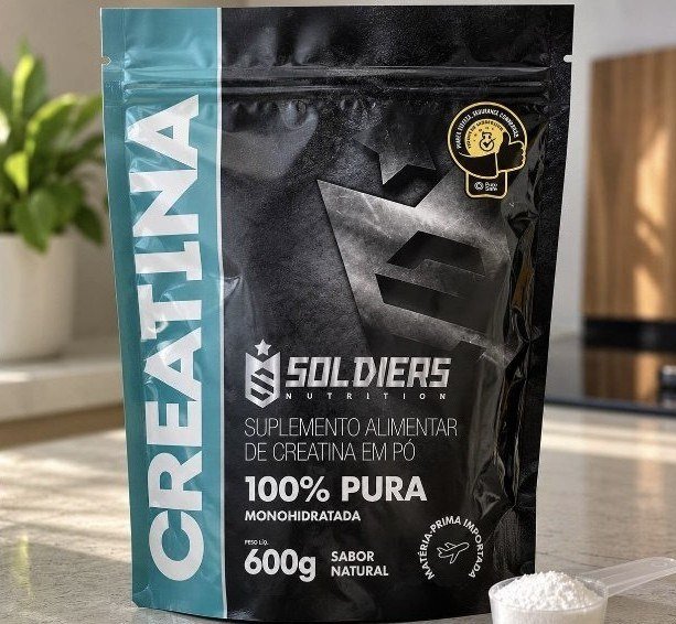 Creatina Soldiers Nutrition em pó Sem sabor x 600g