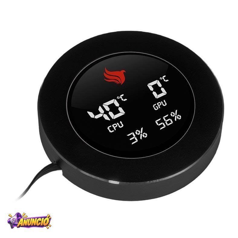 Tela Secundária Pichau Aqua Core, Display LCD p/ Water Cooler USB 9PIN Preto - PCH-TSAC-BK01