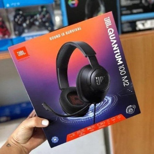 Fone de Ouvido JBL Quantum 100M2 Gamer Over-ear com Microfone Removível para PS4 e PS5 + Frete Grátis