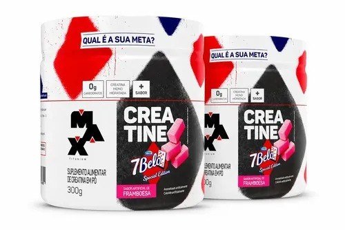 Creatina 7 Belo 300g Creatina Monohidratada Sabor Framboesa
