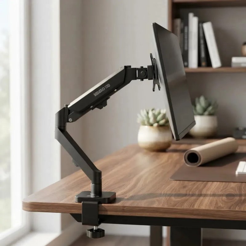 Suporte Articulado Para Monitor 13 a 32 Pistão a Gás Ajustável Zinnia Nimbo 110 Preto