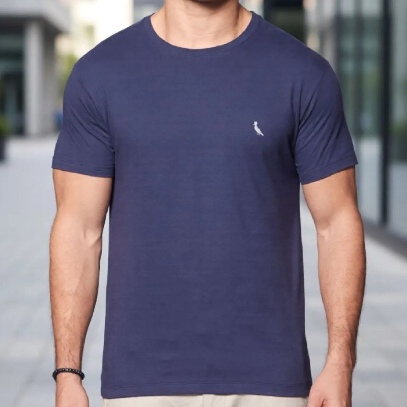 Camiseta Regular Essence Reserva Masculina Marinho T-shirt Lisa