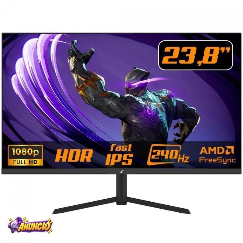 Monitor Gamer SuperFrame Vision 23.8 Pol FHD IPS 240Hz HDR FreeSync/G-Sync SFVSFB-24240-FHD-PRO