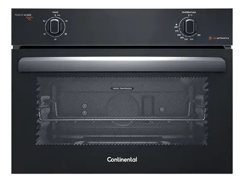 Forno de Embutir a Gás Continental 50L TOPLimpaFácil OC4GM Cor Preto