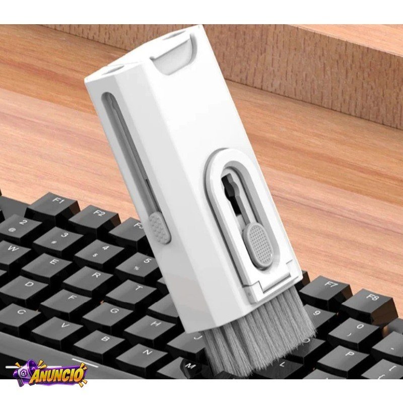 Kit De Escova De Limpeza De Teclado 8 Em 1 Multifuncional Portátil Para Computador/Fone De Ouvido
