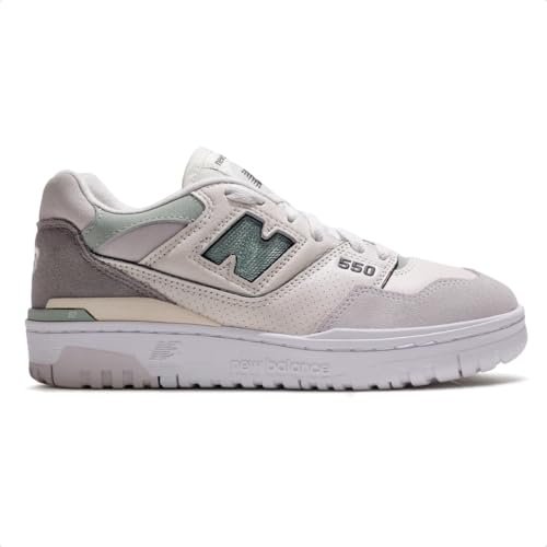 Tênis New Balance 550 Feminino, Branco/Cinza Claro, 39