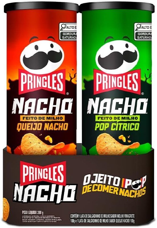 DuoPack Pringles Nacho 200g + Frete Grátis