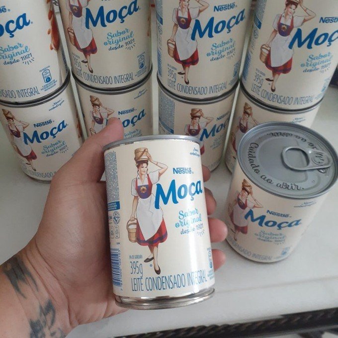 Pack 6 un. Leite Condensado MOÇA Integral Lata 395g + Frete Grátis