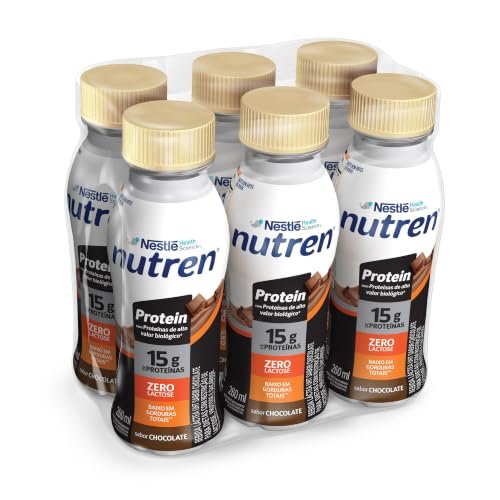 Bebida Láctea Nutren Protein, Chocolate, 260ml, Pack com 6 Unidades