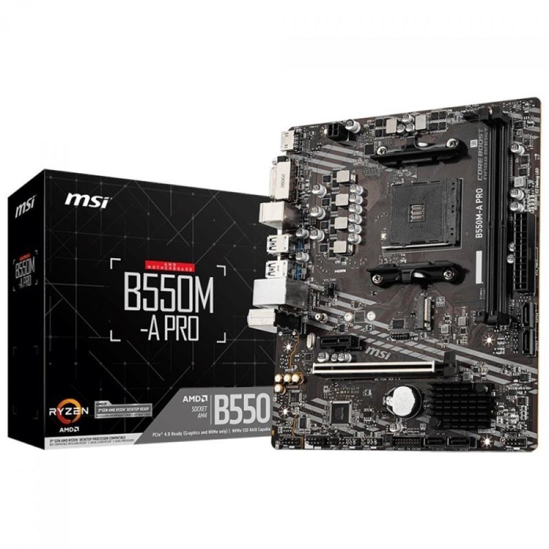 Placa Mãe Msi B550m-A Pro Amd Ryzen Am4 Ddr4 Matx M.2 Hdmi/dvi