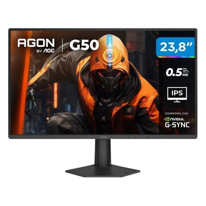 Monitor Gamer Aoc 23,8" Full Hd 144Hz Agon G50 Ips 0,5ms 24G50f/57 Hdmi DisplayPort G-Sync 24