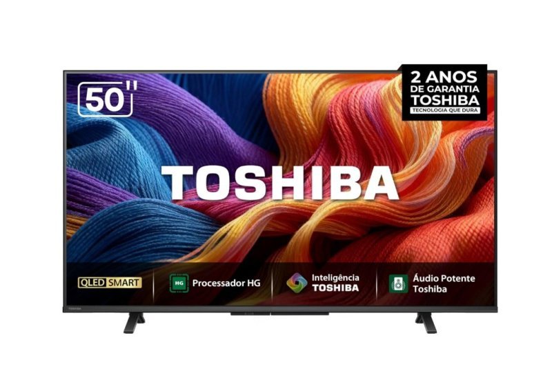 Toshiba Smart TV QLED FHD 50" Polegadas 50V45SS, Preto