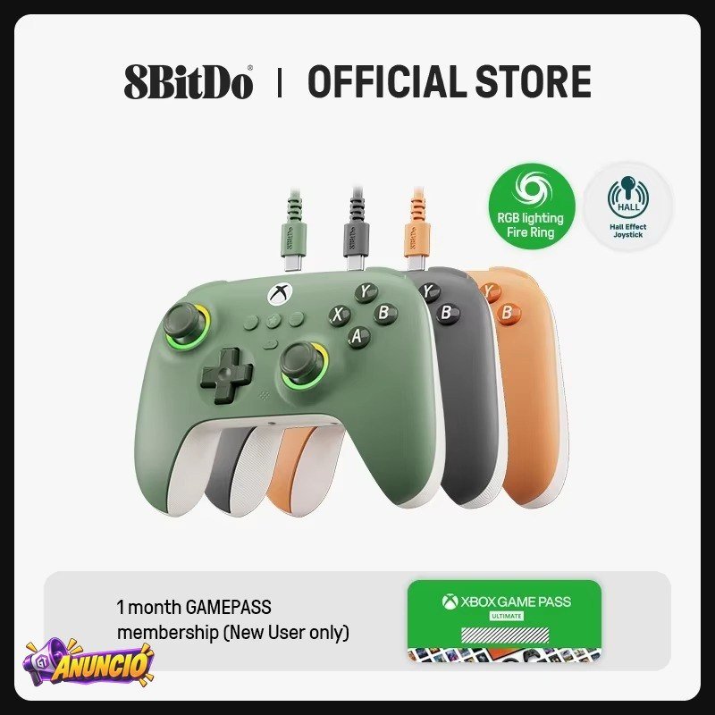 Controle Licenciado 8Bitdo Ultimate C Wired Xbox Rgb Hall Effect