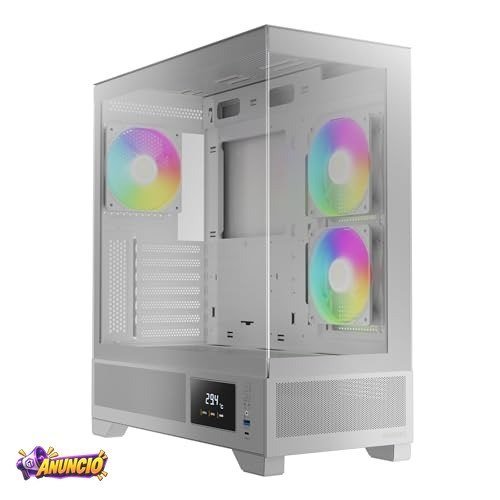 Gabinete Mid Tower Gamdias Atlas M1 ATX Vidro Temperado 3 Fans ARGB Branco Atlas M1 WH