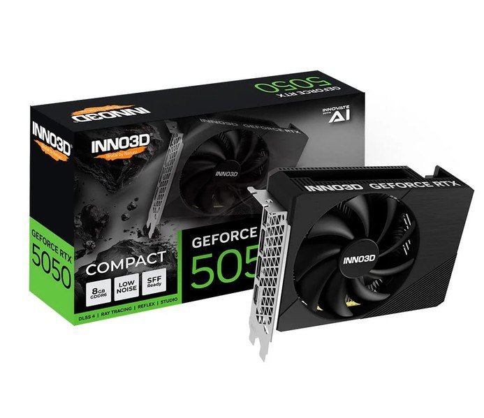 Placa de Vídeo Inno3D RTX 5050 COMPACT Nvidia GeForce de 8GB