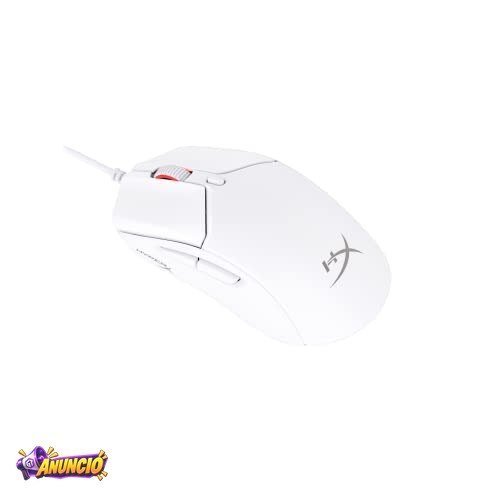 Mouse Gamer HyperX Pulsefire Haste 2 - Design Super Leve de 53g, Sensor de precisão HyperX 26K, Até 26000 DPI, 8000HZ, Cabo Ultraflexível, Branco (6N0A8AA)