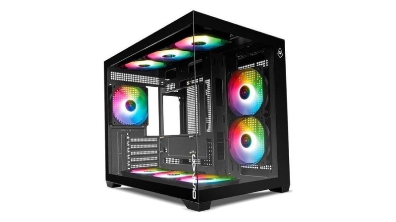 Gabinete Gamer Mancer Cv450, Mini-Tower, Lateral de Vidro, Com 9 Fans, Preto, Mcr-Cv4509f-Bk