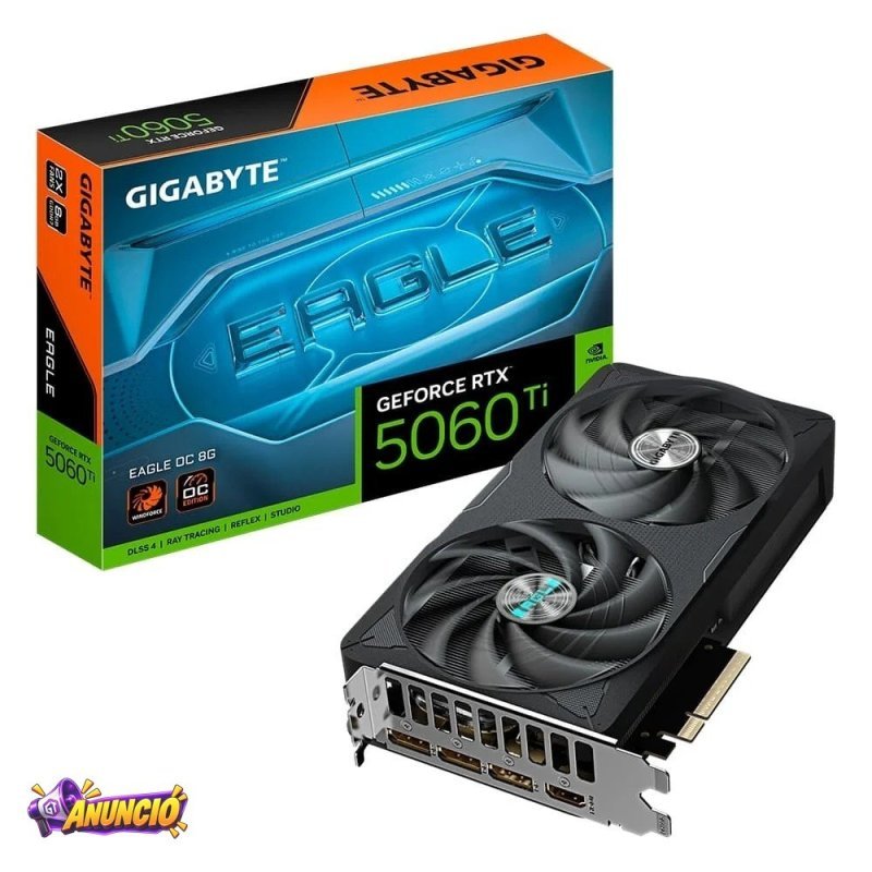 Placa De Video Gigabyte RTX 5060 Ti Eagle Oc 8G Nvidia Geforce
