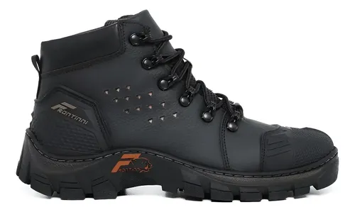 Bota Masculina Bico Pvc Coturno Trabalho Botina Segurança