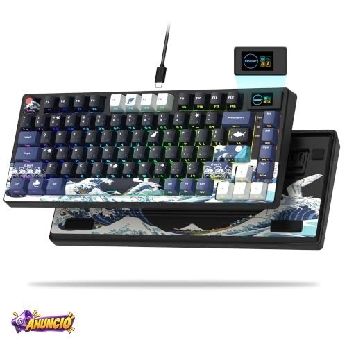 Womier S-K80 75% Keyboard with Color Multimedia Display Mechanical Gaming Keyboard