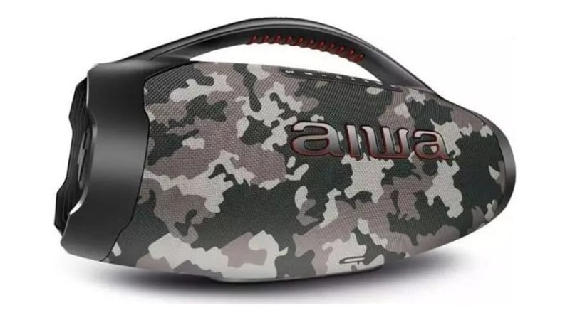 Caixa de Som Bluetooth Aiwa Boombox BBS-01-BG 200W Camuflada