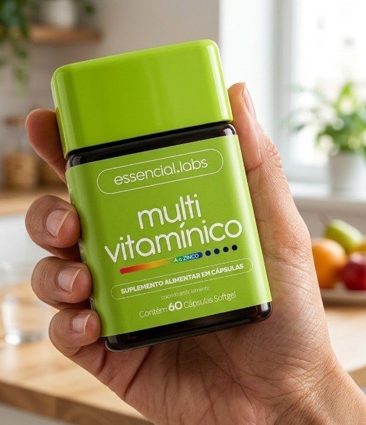 MULTIVITAMINICO de A a ZINCO - Polivitamínico com Fórmula Avançada e Concentrada - 60 cápsulas Softgel