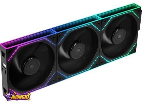 Thermalright Kit Com 3 Ventoinhas Para Gabinete De Pc Tl-M12Qr X3 De 120 Mm Com Polaridade Reversa, Pwm Argb, 1500 Rpm, Resfriamento Silencioso, Conexão Em Cadeia, Iluminação Infinity Mirror
