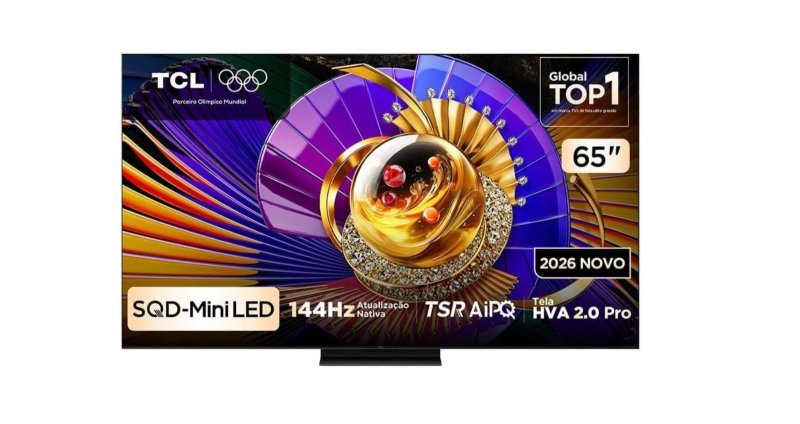 Smart TV TCL SQD-Mini LED 65" 4K UHD 144Hz HDR10+