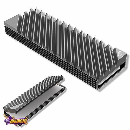 Dissipador de Calor para SSD M2 2280 em Alumínio, Com Thermal Pad - PROLONGA A VIDA ÚTIL DO SEU SSD - Desktop, PS5, PC - EASY IDEA NETWORK (PRATA)