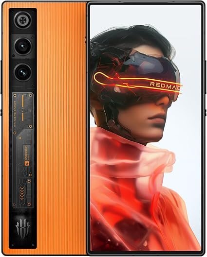 Smartphone Gamer REDMAGIC 10 Air 5G, 16GB RAM, 512GB ROM, Snapdragon 8 Gen 3, Tela AMOLED FHD+ de 6,8” 120Hz, Câmera de 50MP – Laranja