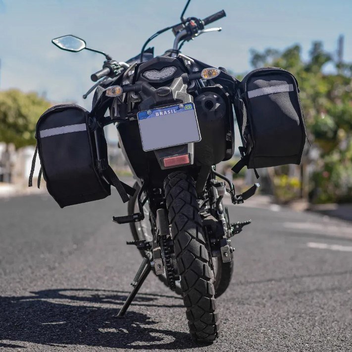 Alforge Universal Moto Lateral Impermeável Forrado Eva 3mm Preto + Frete Grátis