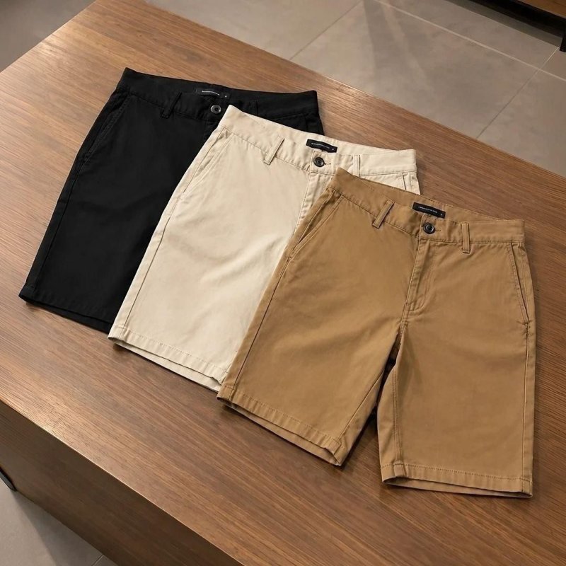 Kit 3 Bermuda Masculina Sarja Short Jeans Social Brim Lisa (38 ao 46)