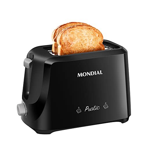 MONDIAL Tostador de Pães Pratic, Preto/Prata, 700W, 110V - T-18