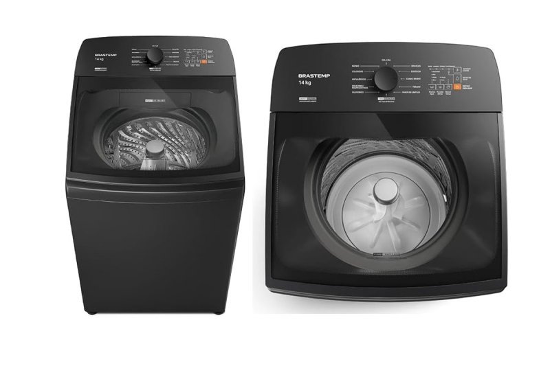 Máquina de Lavar Brastemp 14Kg Cinza Smart Sensor- BWJ14A9
