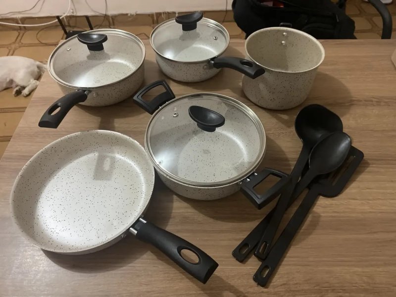Jogo de Panelas Imperial com Tampa Vidro 8 Peças