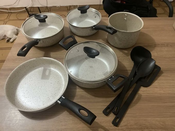 Jogo de Panelas Imperial com Tampa Vidro 8 Peças