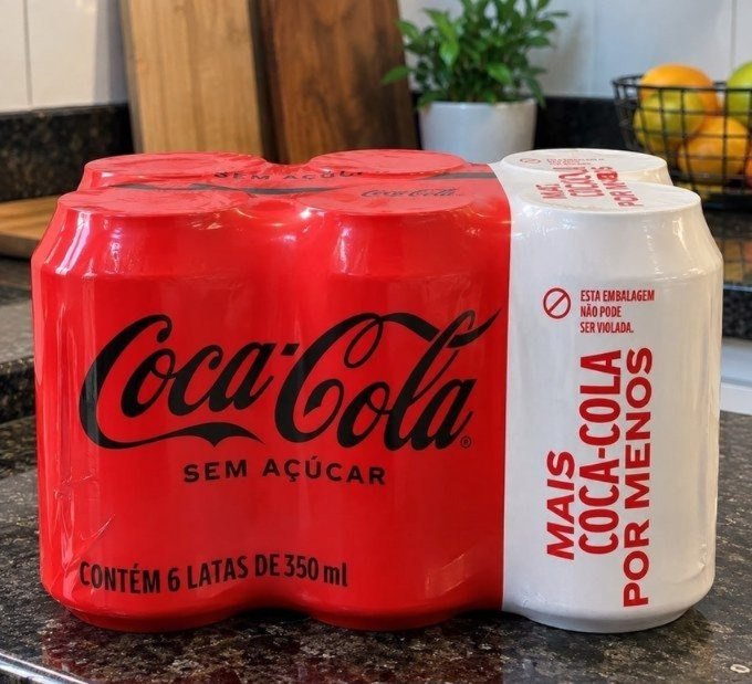 Pack de Coca-Cola sem Açúcar 350ml 6 unidades + Frete Grátis