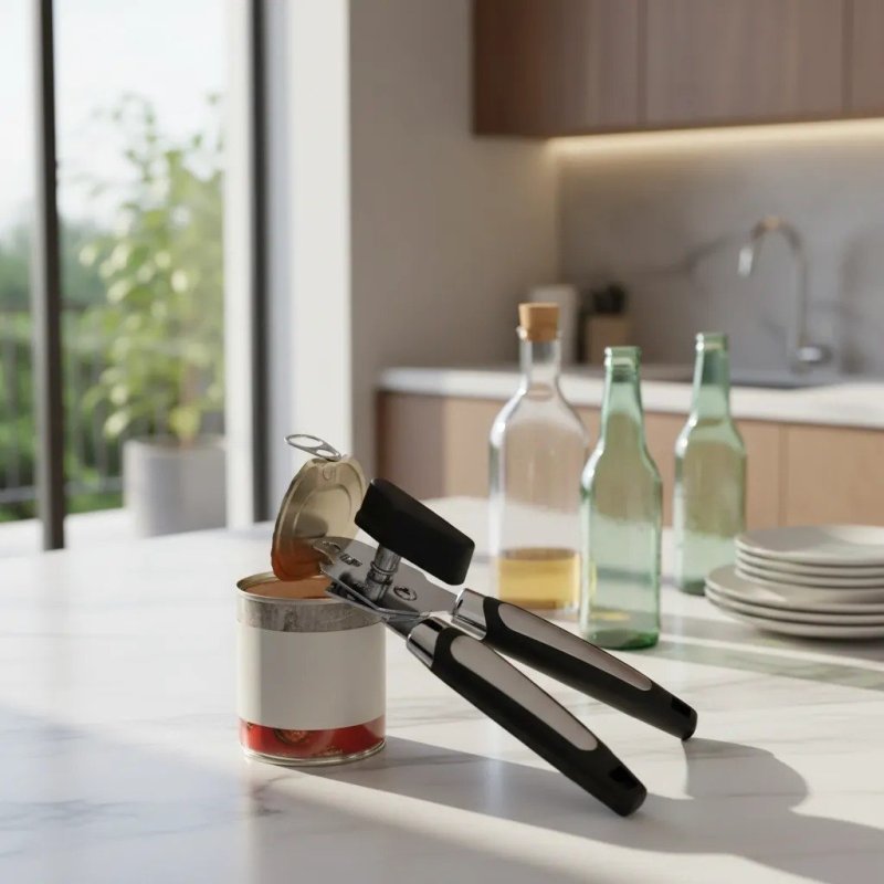 Abridor De Lata 3 Em Garrafa Manivela Aço Inox Sem Rebarba + Frete Grátis
